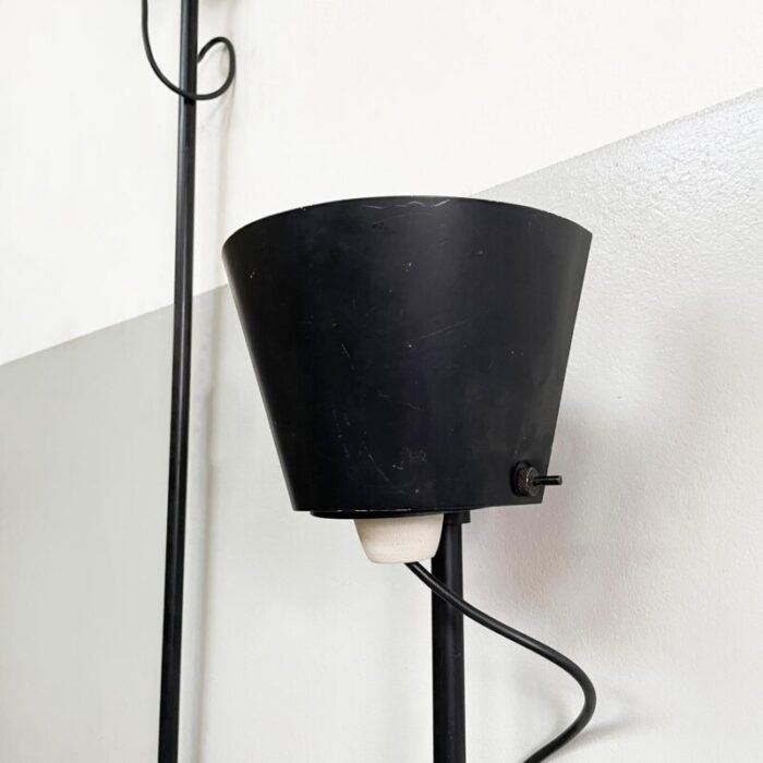 italian modern adjustable wall lamps in black metal 1980s set of 4 6973