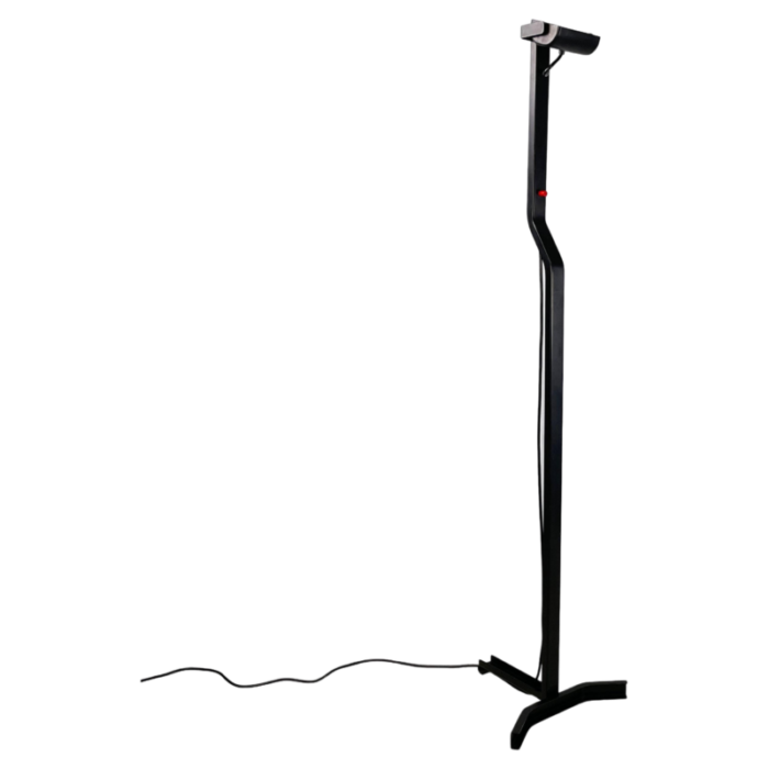 italian modern black metal floor lamp by takahama for sirrah 1980s 1128