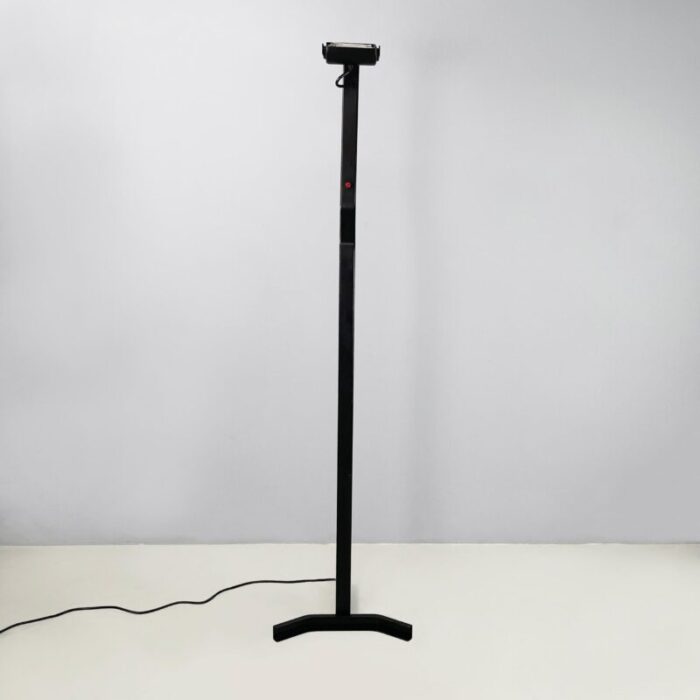 italian modern black metal floor lamp by takahama for sirrah 1980s 1401