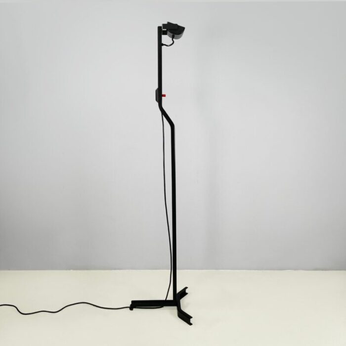 italian modern black metal floor lamp by takahama for sirrah 1980s 9116