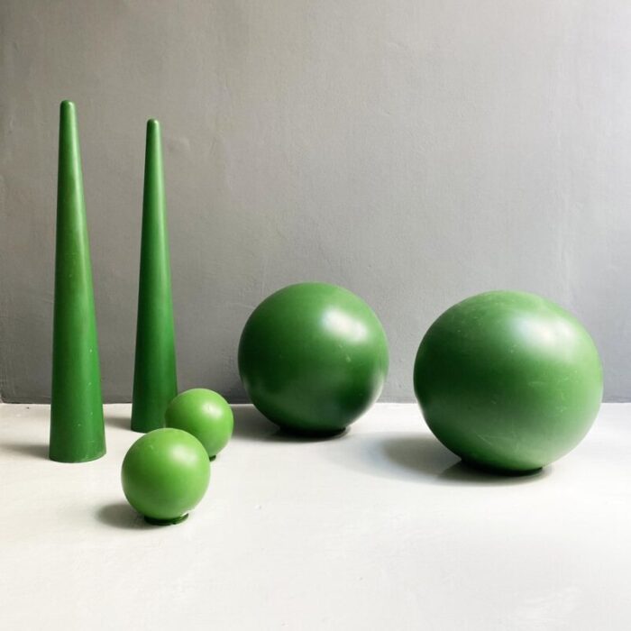 italian modern green plastic props from scenography 1990s set of 6 3