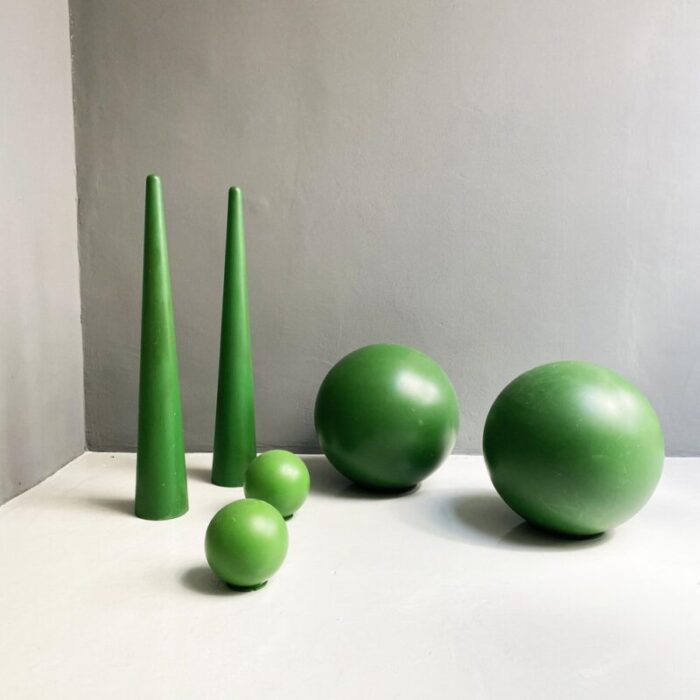 italian modern green plastic props from scenography 1990s set of 6 4