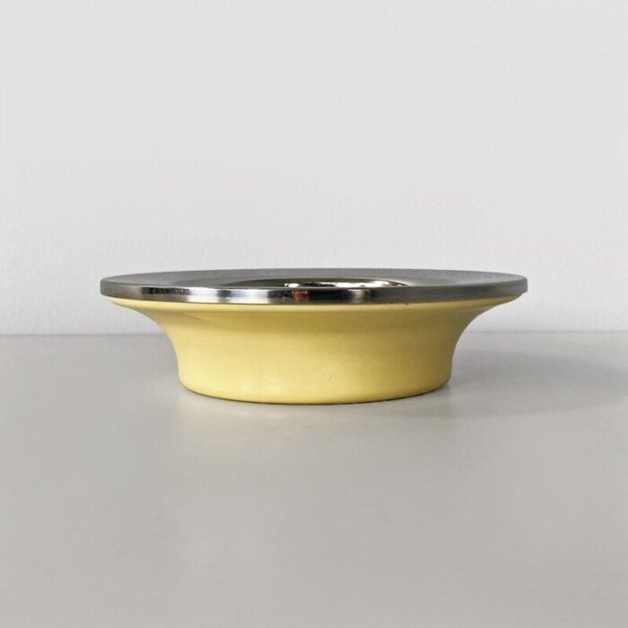 italian modern metal and plastic ashtray by gino colombini for kartell 1970s 0843