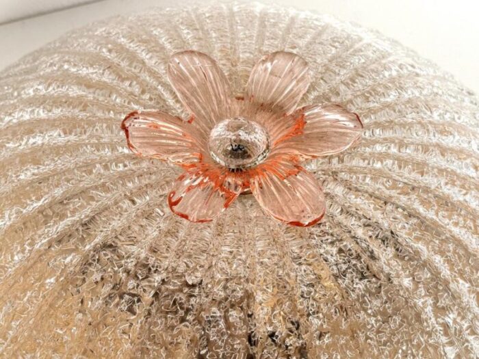 italian murano glass flushmount light from barovier and toso 1970s 5122