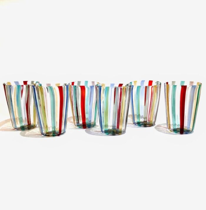 italian murano glassware set 2004 set of 6 9332