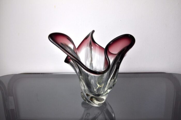 italian purple vase in murano glass from seguso 1960 4