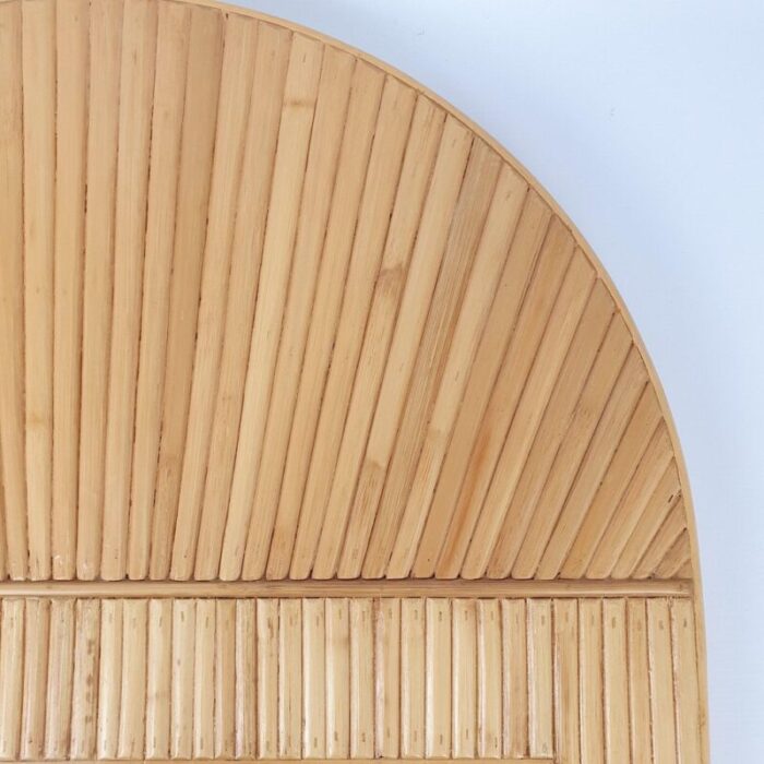 italian rattan arch mirror 1970s 5