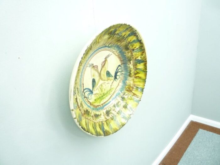 italy ceramic wall plate in picasso style 1960s 2