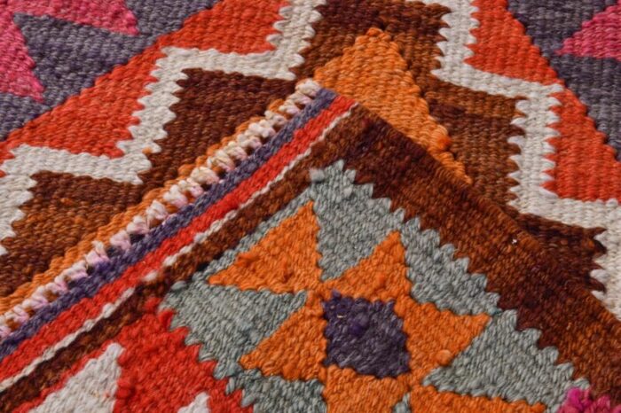 jute pattern kilim runner rug 14