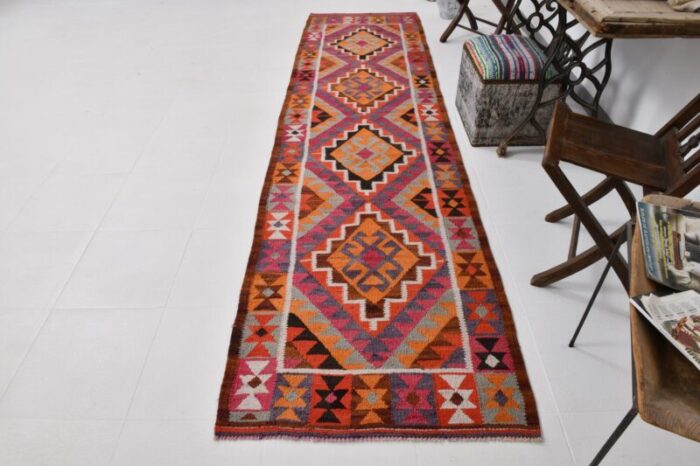 jute pattern kilim runner rug 6