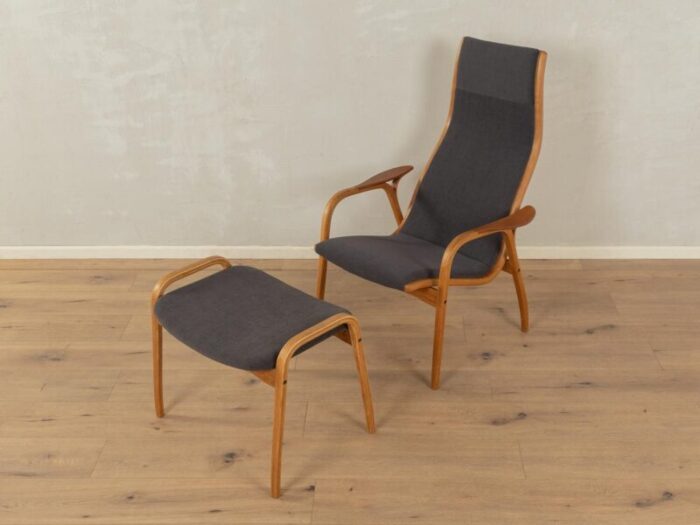 lamino lounge chair with pouf by yngve ekstrom for swedese 1950s set of 2 0666