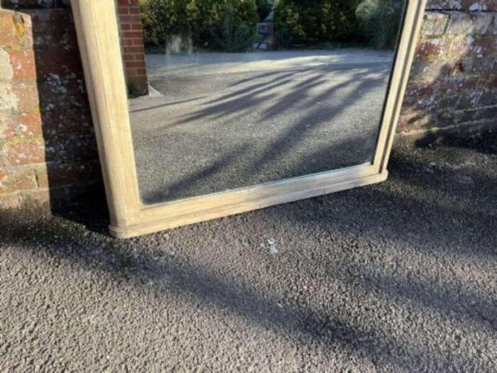 large 19th century french carved wood painted mirror 8717