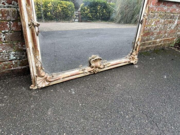 large antique french gilt and painted mirror early 19th century 5505