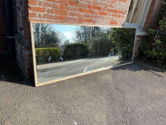 large antique french painted bistro mirror 8624