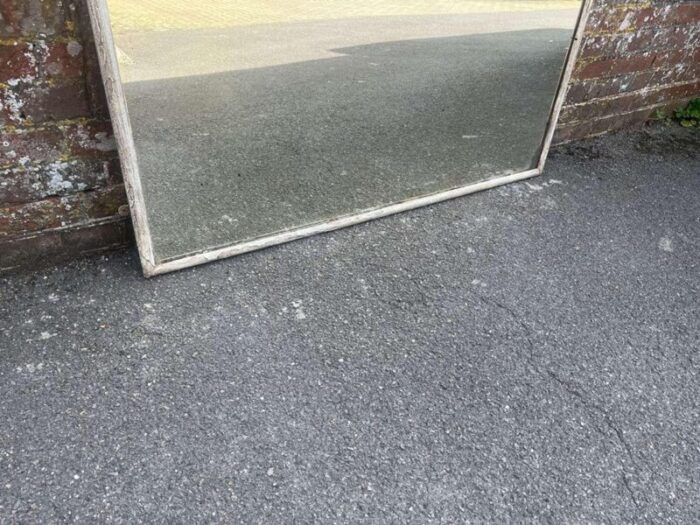 large antique french painted plain bistro mirror 19th century 2629