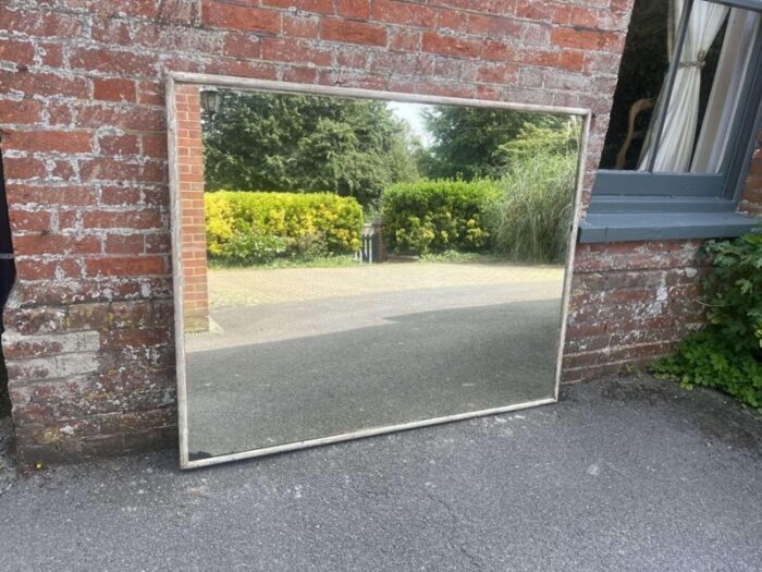 large antique french painted plain bistro mirror 19th century 2896