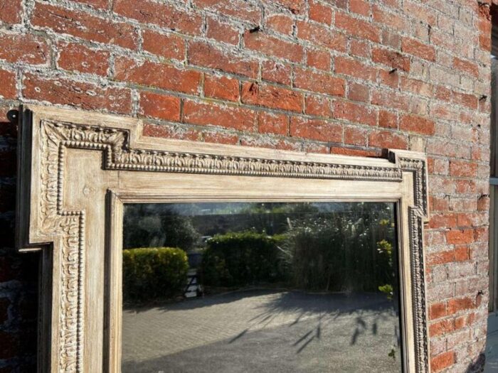 large antique french shaped top mirror 2295