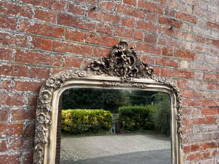 large early french ornate painted mirror 20th century 6460