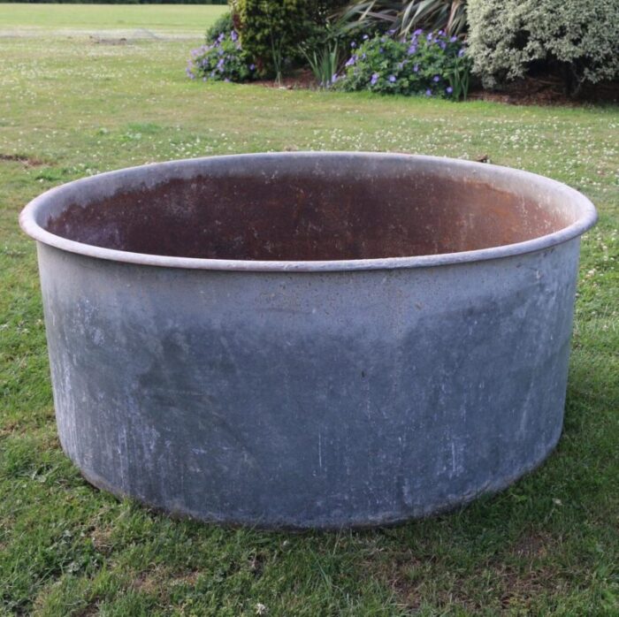 large galvinised planter 1