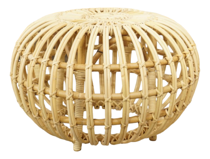 large rattan ottoman by franco albini 1950s 0047