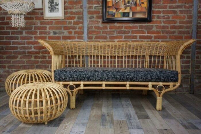 large rattan ottoman by franco albini 1950s 1389