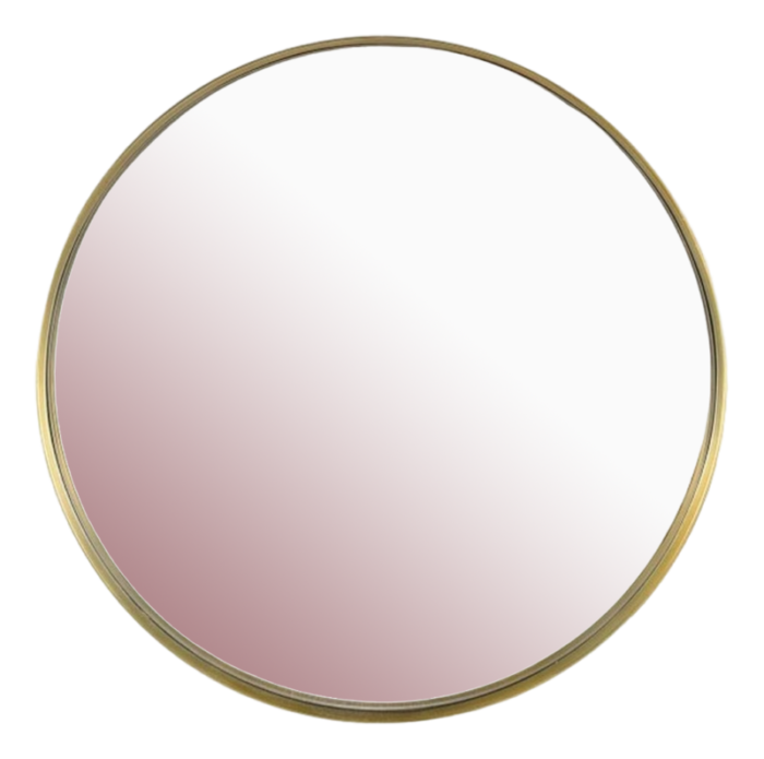 large round brass mirror 7189