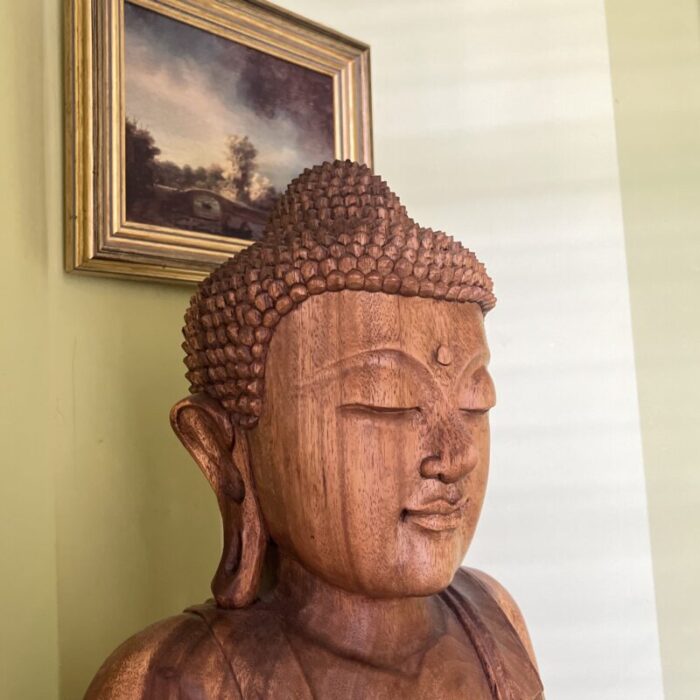 large wooden buddha sculpture 3013