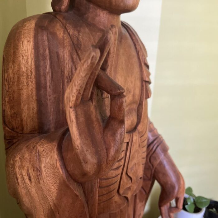 large wooden buddha sculpture 6269