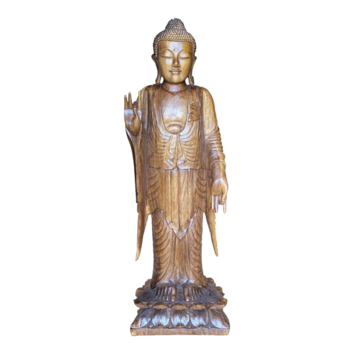 large wooden buddha sculpture 9811