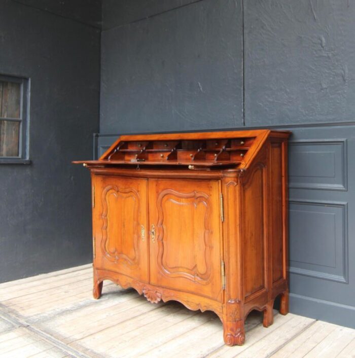 late 18th century french cherry wood baroque secretary 3314