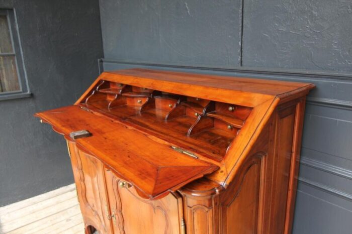 late 18th century french cherry wood baroque secretary 4449