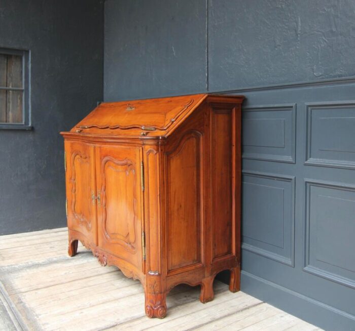 late 18th century french cherry wood baroque secretary 7654