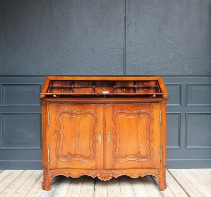 late 18th century french cherry wood baroque secretary 7717