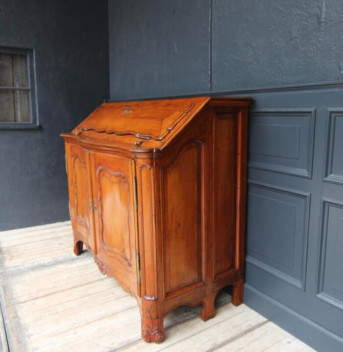 late 18th century french cherry wood baroque secretary 8611