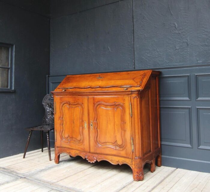 late 18th century french cherry wood baroque secretary 9795