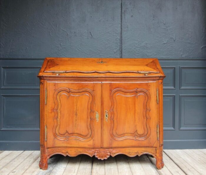 late 18th century french cherry wood baroque secretary 9799