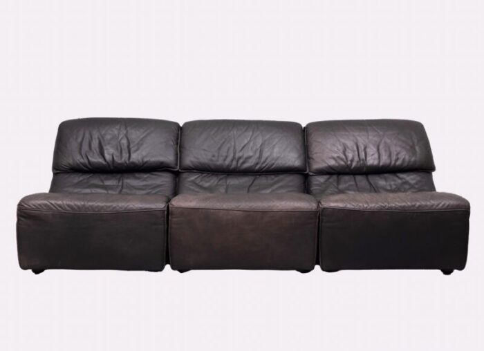 leather sectional sofa 1975 set of 3 6779