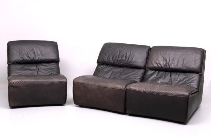 leather sectional sofa 1975 set of 3 7741