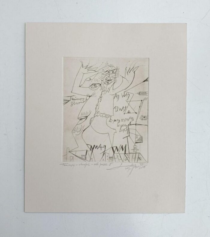 leszek rozga the dancing one etching on paper 2005 6396