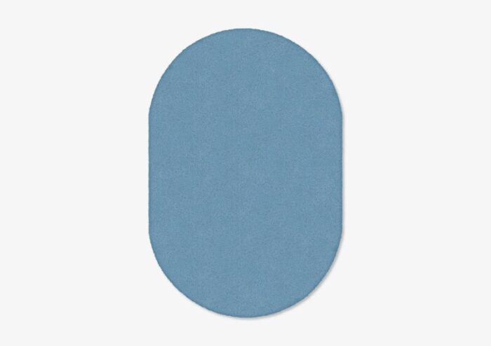 light blue oval plain rug from marqqa 1