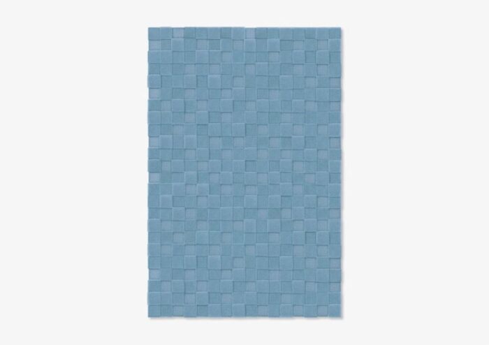 light blue square textured rug from marqqa 1