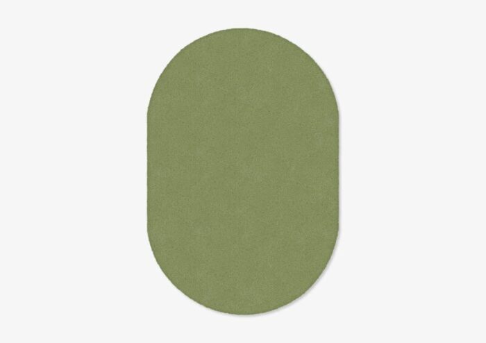 light green oval plain rug from marqqa 1