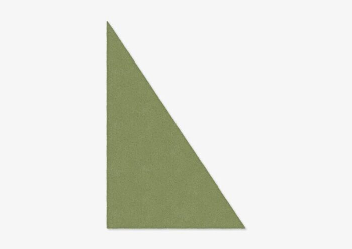 light green triangle plain rug from marqqa 1