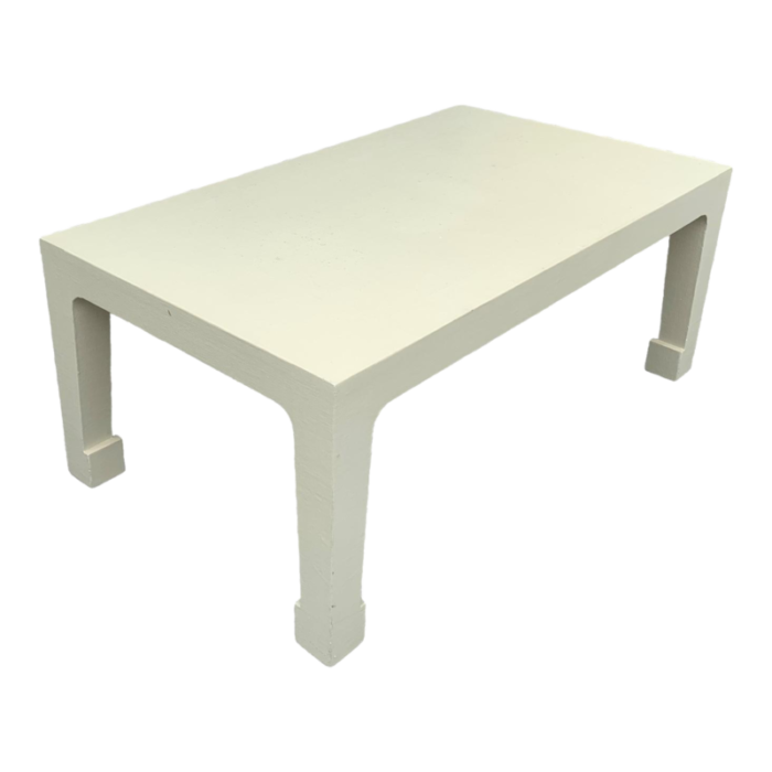 linen wrapped ming style coffee table 6283