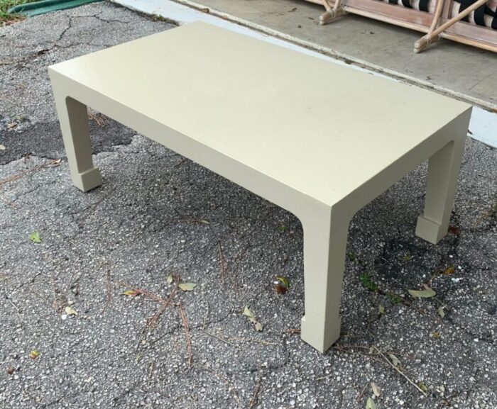 linen wrapped ming style coffee table 6313