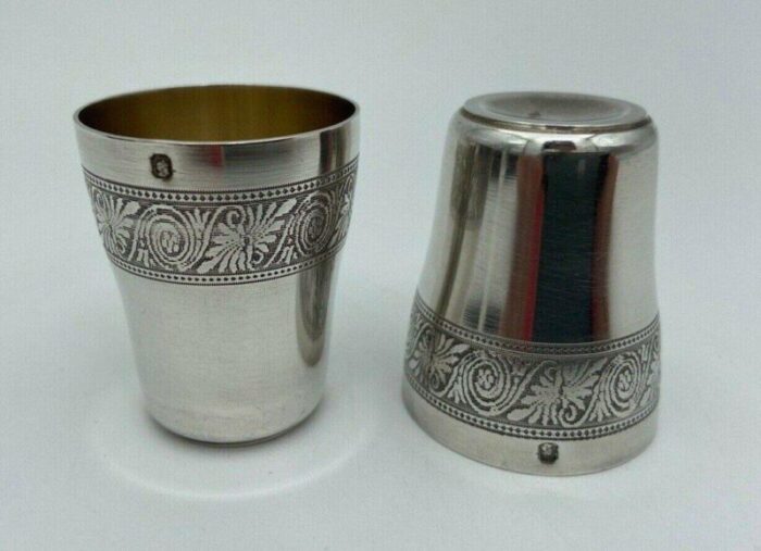 liqueur tumblers in sterling silver from charles barrier set of 12 5