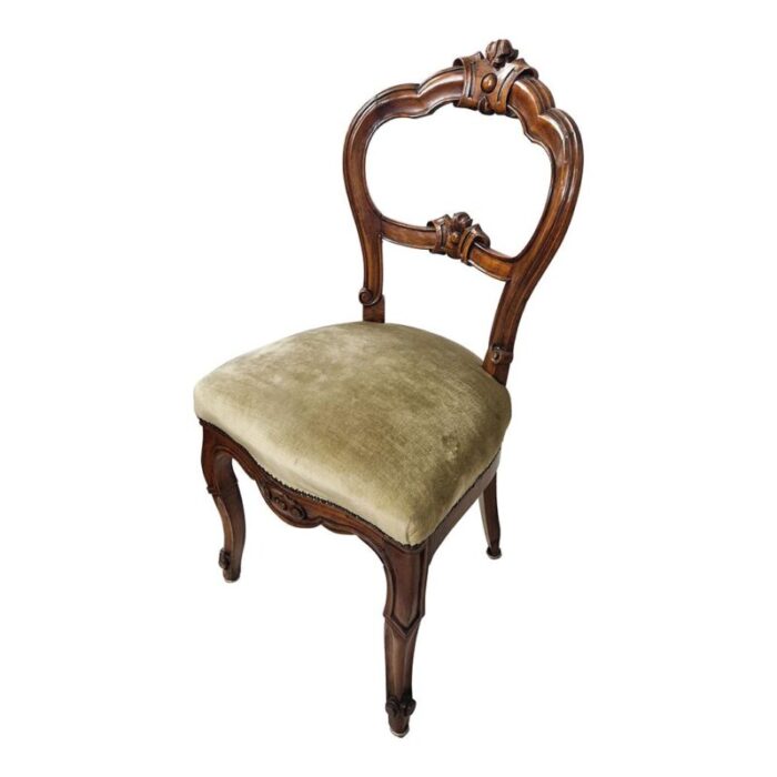 louis philippe style wooden chair 1960s 0356