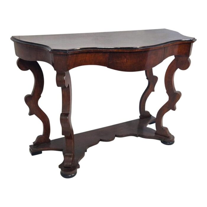 louis philippe style wooden console table 3490