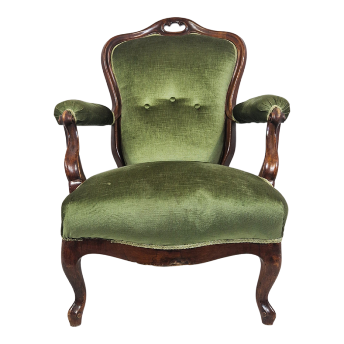 louis philippe wooden armchair 1890s 9476