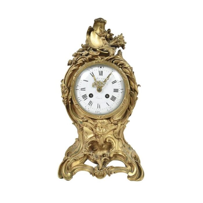 louis xv bronze clock 1